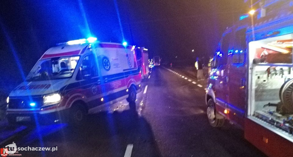 Śmiertelny wypadek na DK 50. Relacja Straży Pożarnej