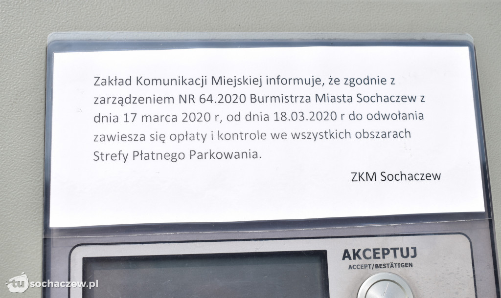 Koronawirus. Sochaczew pod kluczem w środę 18 marca 2020