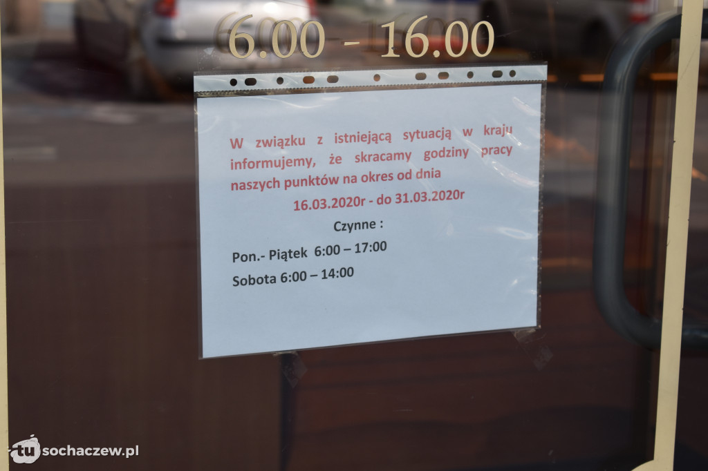 Koronawirus. Sochaczew pod kluczem w środę 18 marca 2020