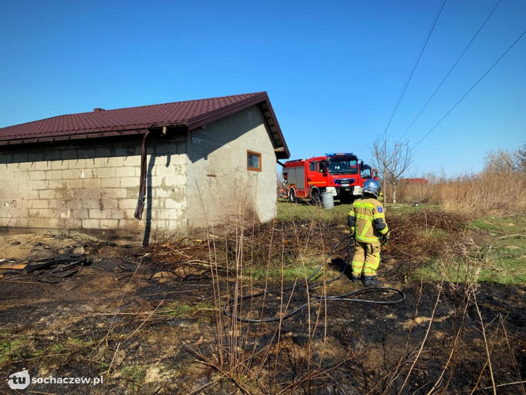 Pożar trawy miejscowości Seroki Wieś