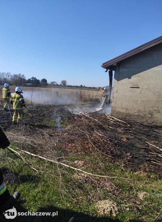 Pożar trawy miejscowości Seroki Wieś