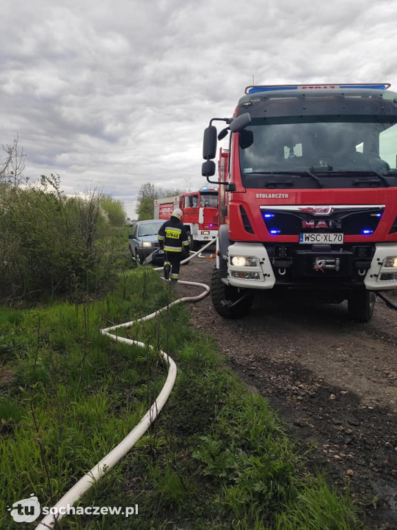 Pożar lasu w miejscowości Gaj.  Szybka akcja gaśnicza strażaków z gminy Teresin