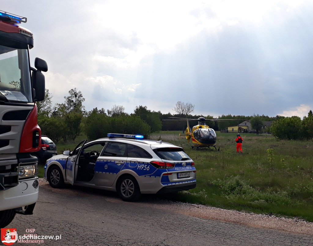 Kolizja w Juliopolu. Na miejscu ląduje śmigłowiec LPR