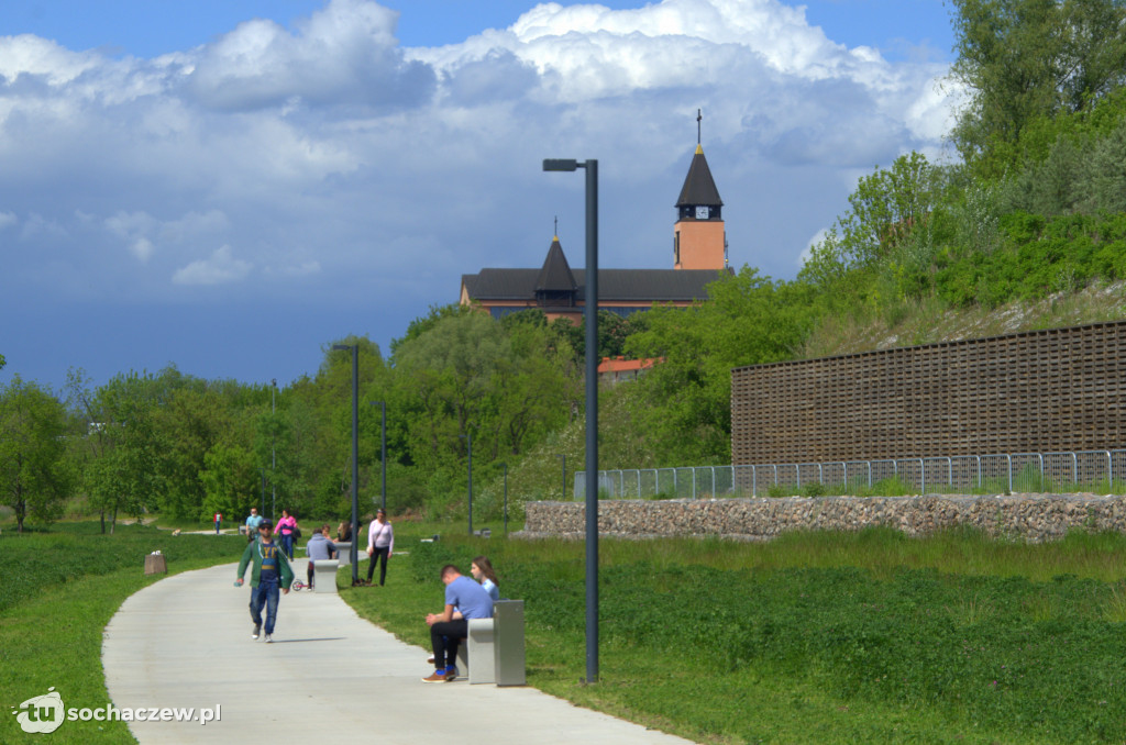Bulwary nad Bzurą w Sochaczewie 24 maja 2020