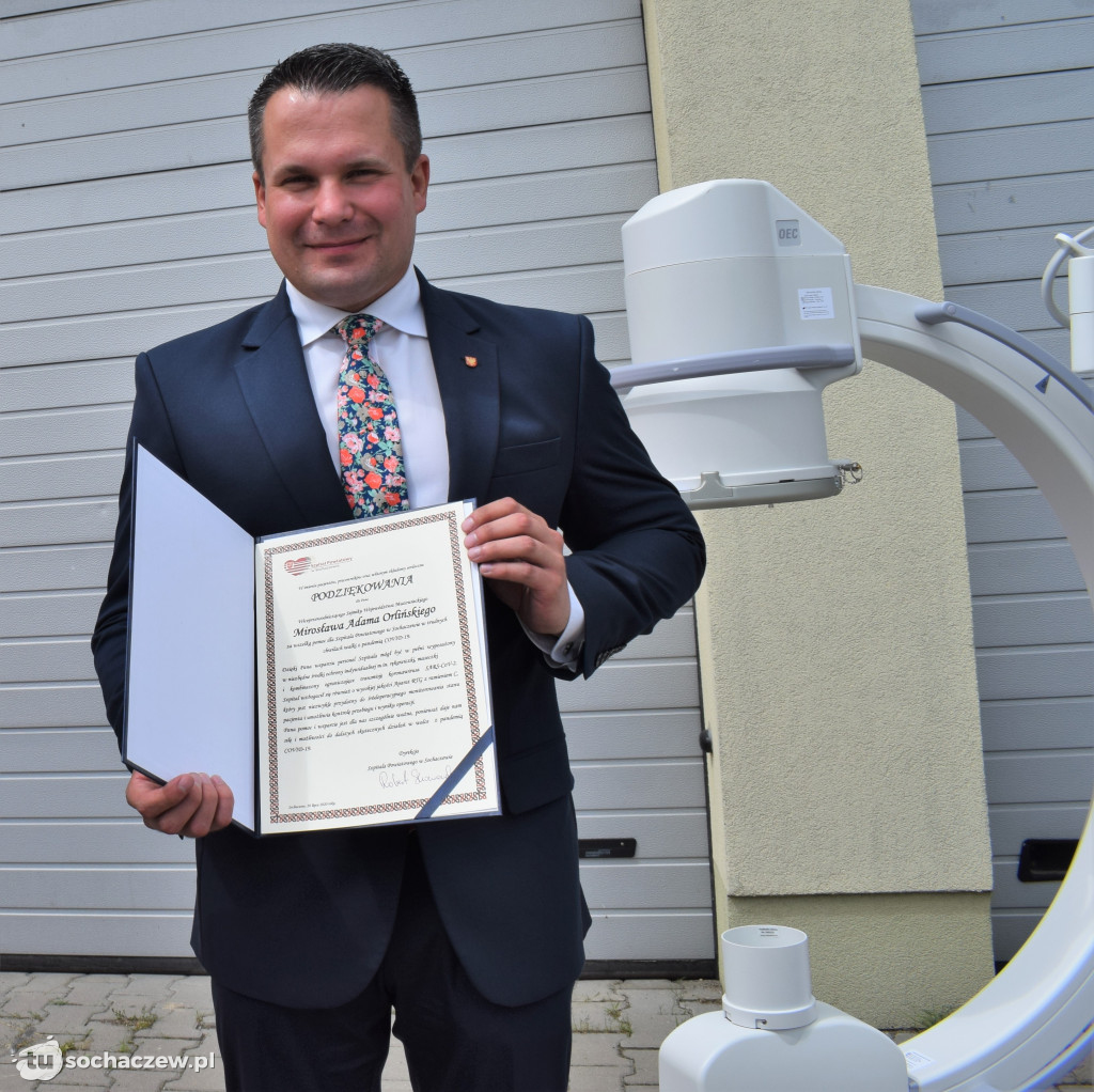 Wsparcie od marszałka dla sochaczewskiego szpitala na walkę z koronawirusem