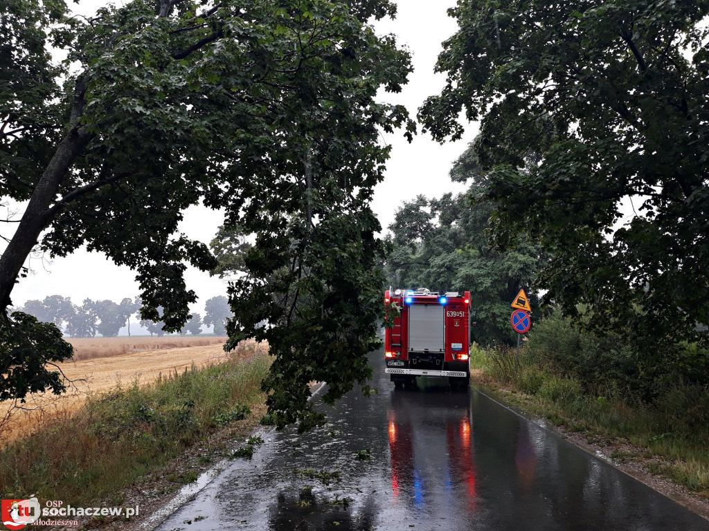 Karetka ugrzęzła w piachu. Na pomoc ruszyli strażacy