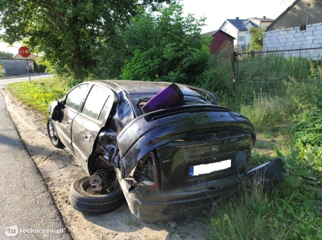 Ostre dachowanie w Nasielsku z udziałem młodego sochaczewianina