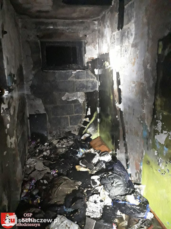Pożar budynku mieszkalnego przy ulicy Różanej w Młodzieszynie