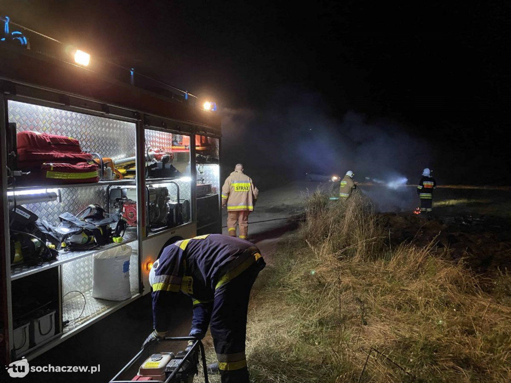 Nocny pożar w Jeżówce