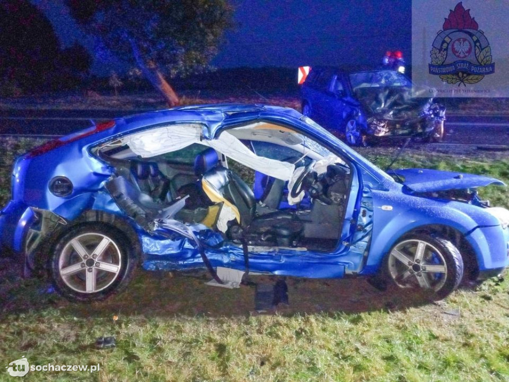 Tragedia pod Skierniewicami. Nie żyje 35-latek, dzieci w stanie ciężkim