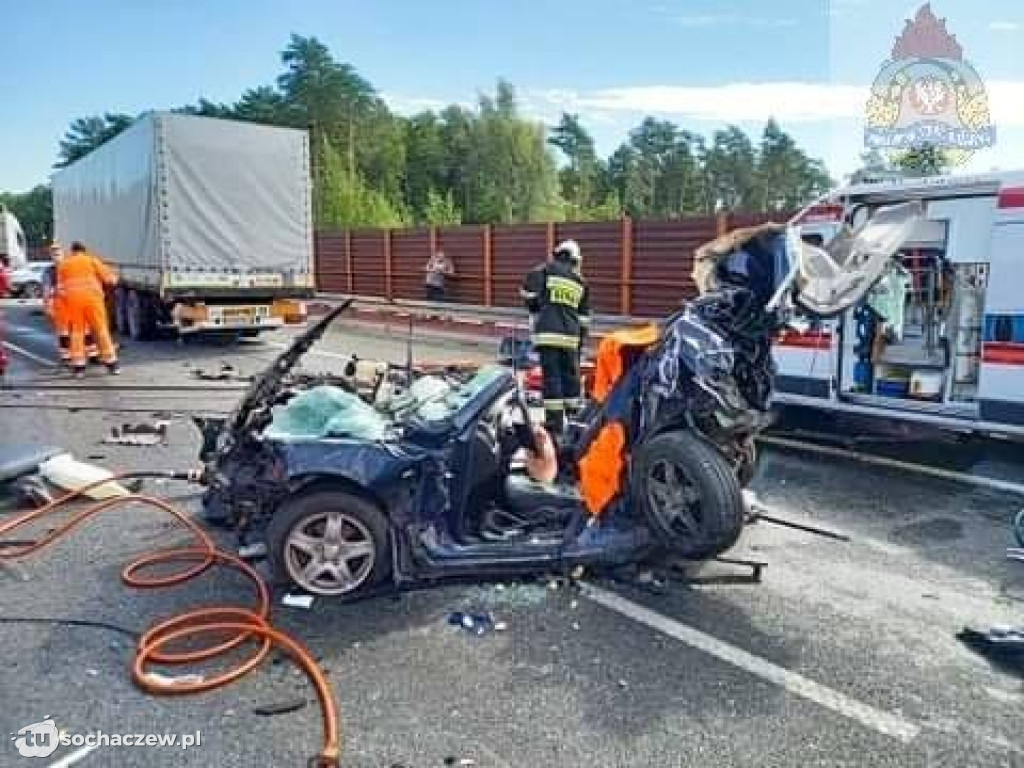 Karambol na autostradzie A2