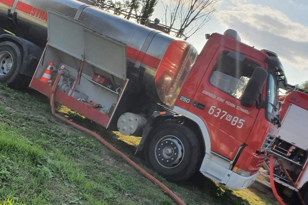 Pożar garażu w Miokołajewie