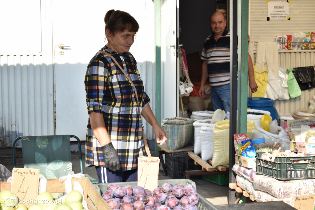Targ w Sochaczewie: królują jabłka i śliwki.