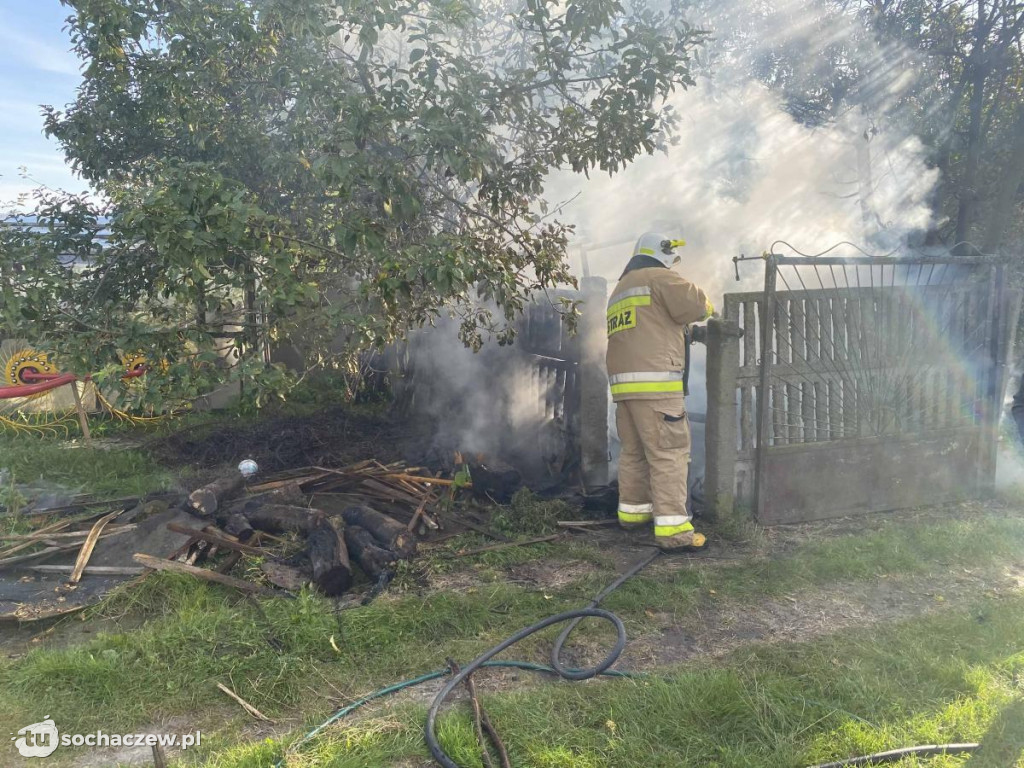 Pożar budynku gospodarczego w Sielicach