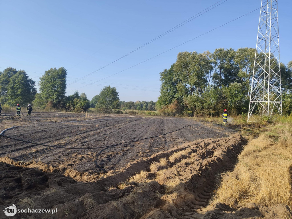 Pożar rżyska w Mlodzieszynku