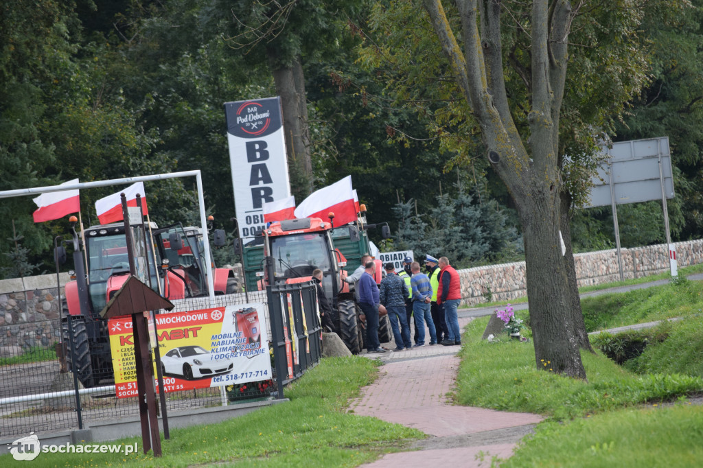Protest rolników rondo Ruszki