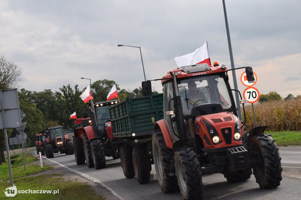 Protest rolników rondo Ruszki