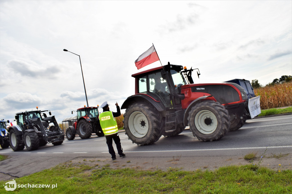 Protest rolników rondo Ruszki
