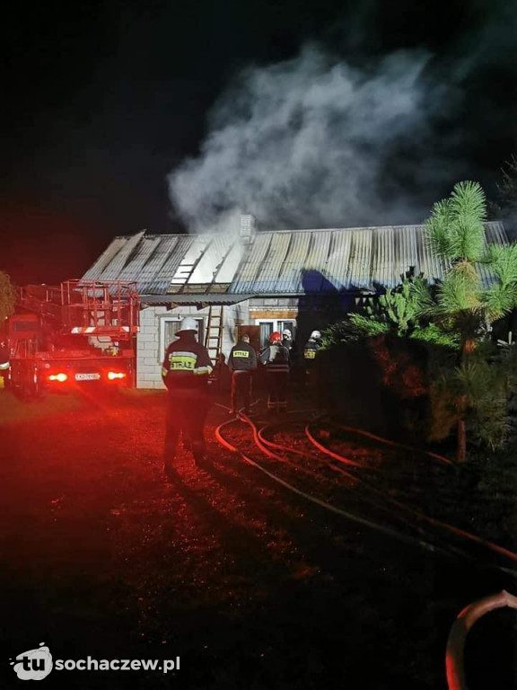 Pożar domu jednorodzinnego w Kampinosie