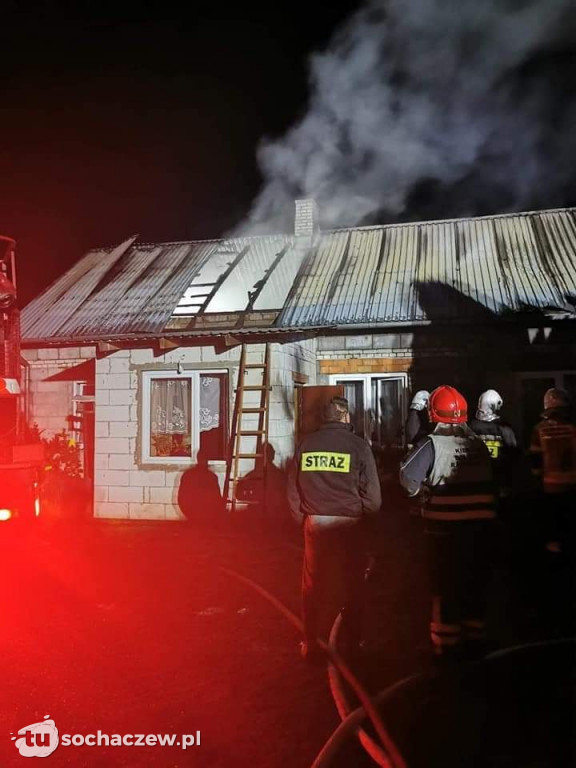 Pożar domu jednorodzinnego w Kampinosie