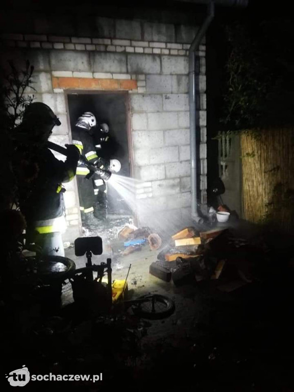 Pożar domu jednorodzinnego w Kampinosie