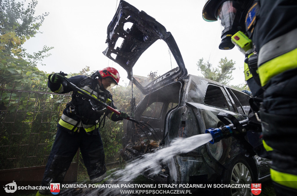Pożar samochodu osobowego w Matyldowie