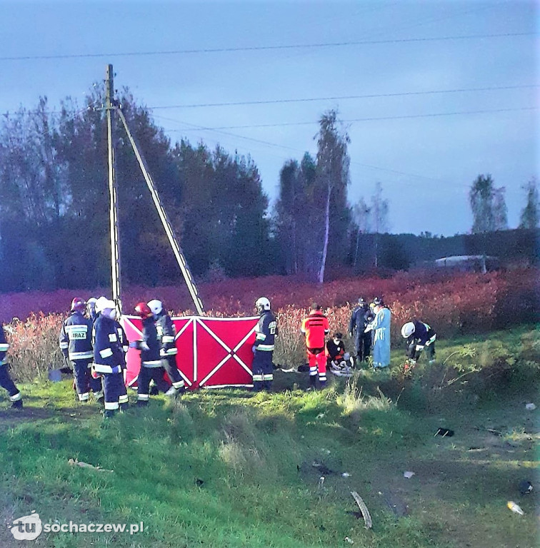 Tragiczny wypadek w Januszewie. Relacja KPPSP Sochaczew