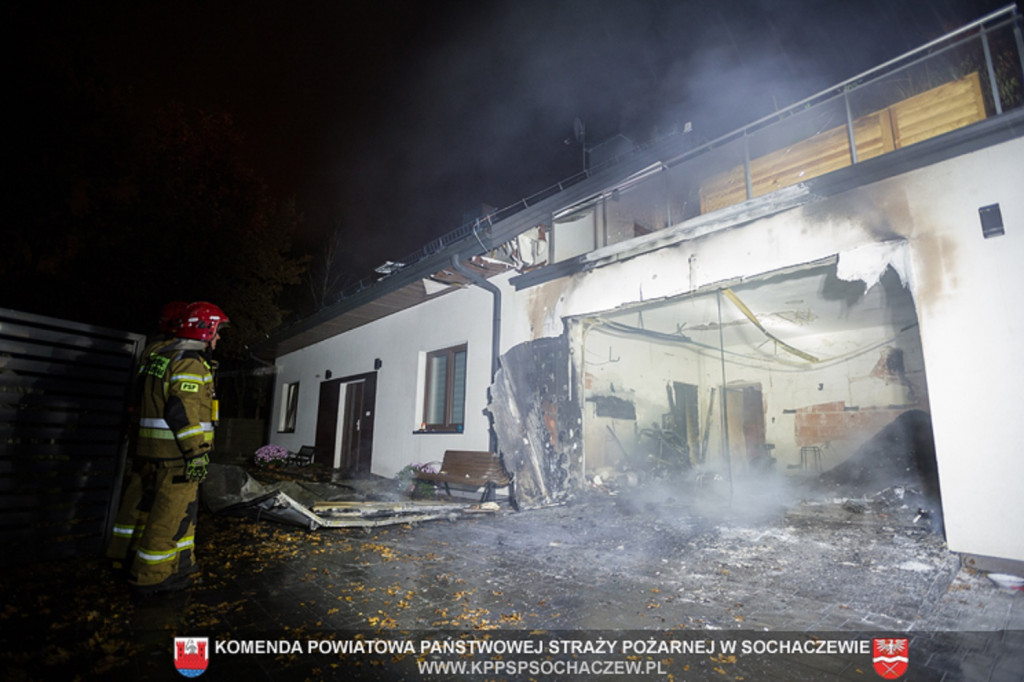 Pożar budynku przy Granicznej w Sochaczewie