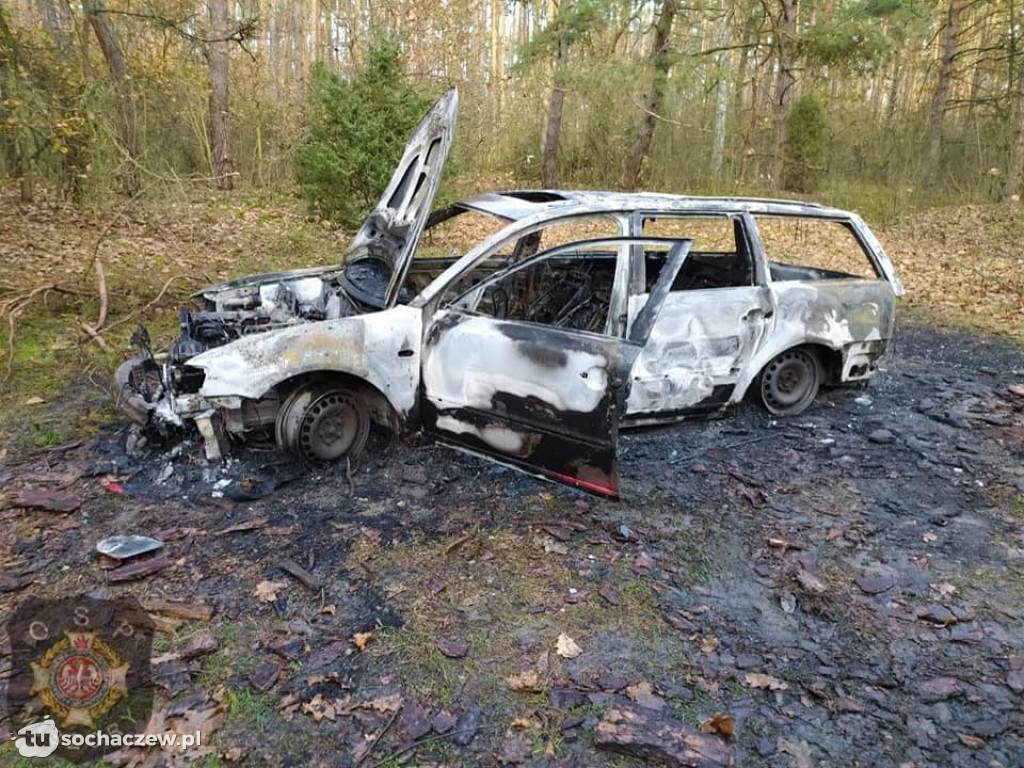 Pożar auta w  miejscowości Wilcze Tułowskie