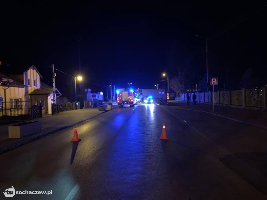 Teresin: rowerzysta pod kołami ciągnika siodłowego