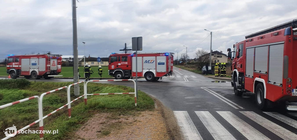 Poszkodowana kobieta w ciąży w Szymanowie