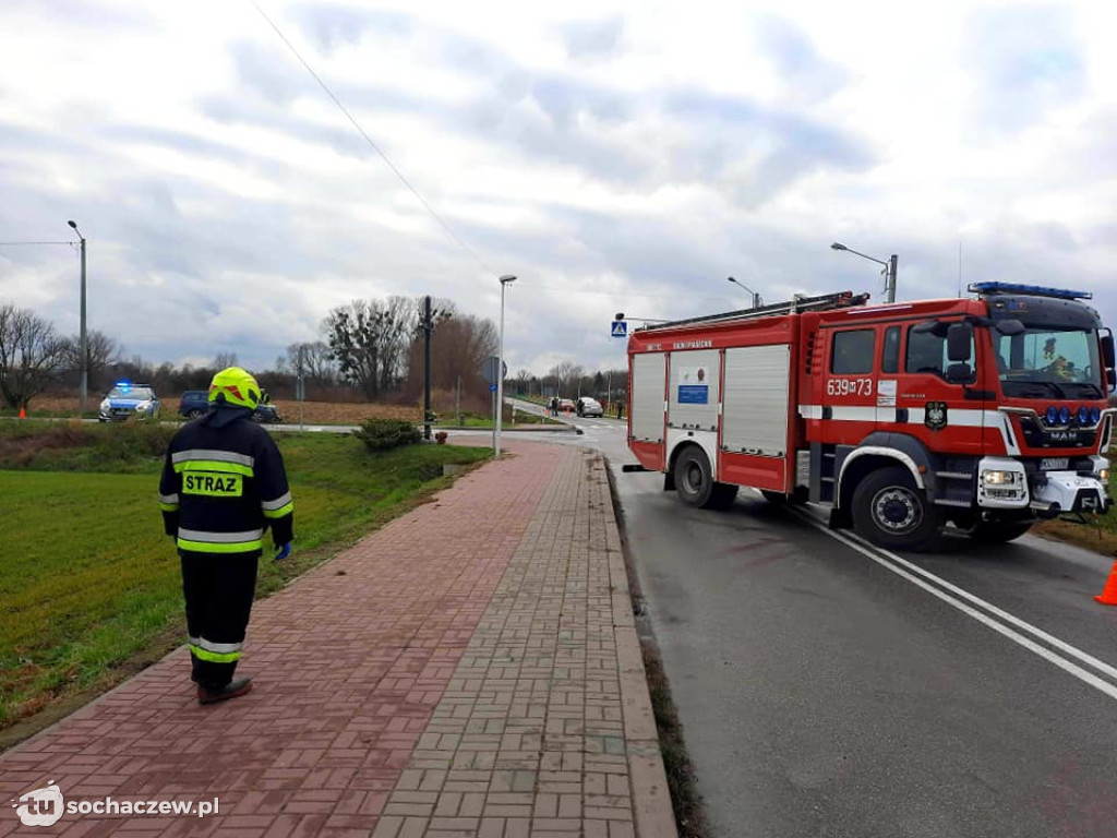 Poszkodowana kobieta w ciąży w Szymanowie