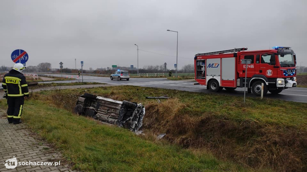 Wypadek w Szymanowie, jedna osoba poszkodowana