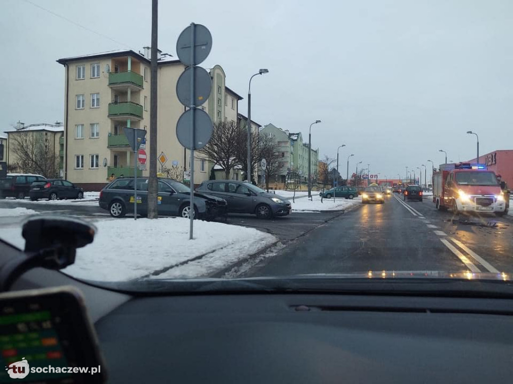 Autem po schodach do Galerii Wisła w Płocku