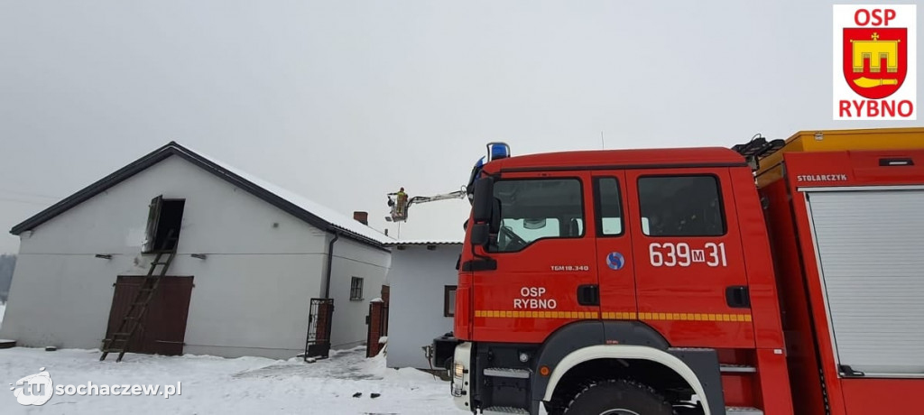 Sarnów: pożar sadzy w kominie