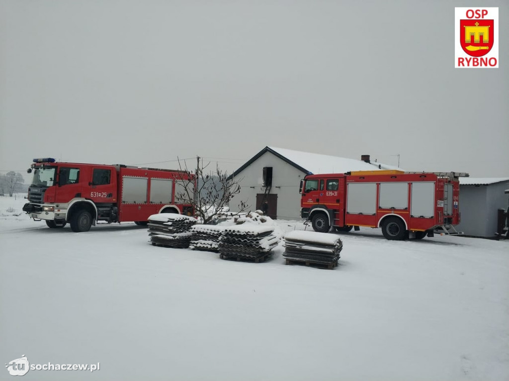 Sarnów: pożar sadzy w kominie