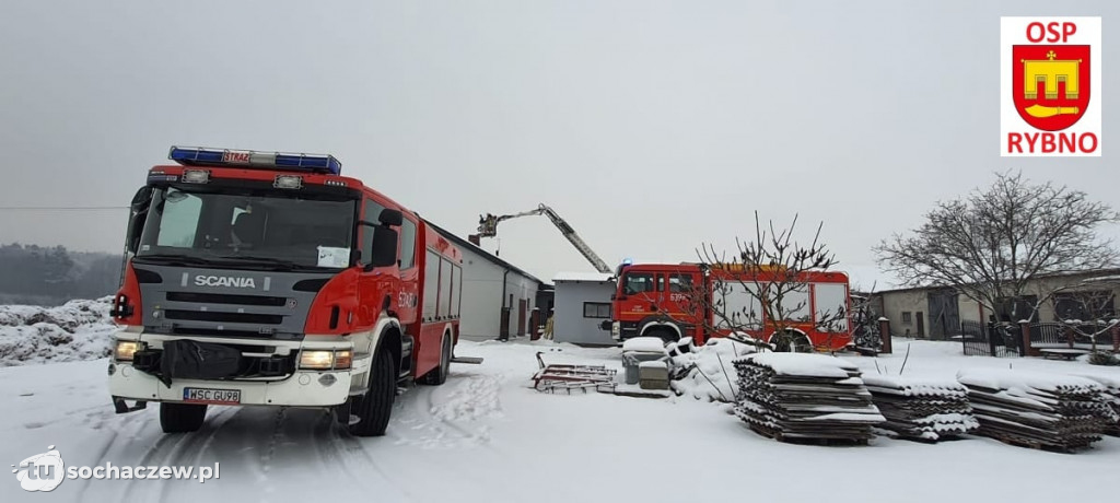 Sarnów: pożar sadzy w kominie