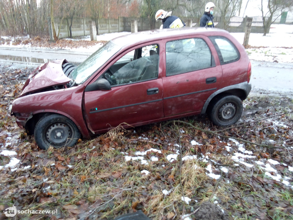 Henryków: osobówka uderzyła w drzewo