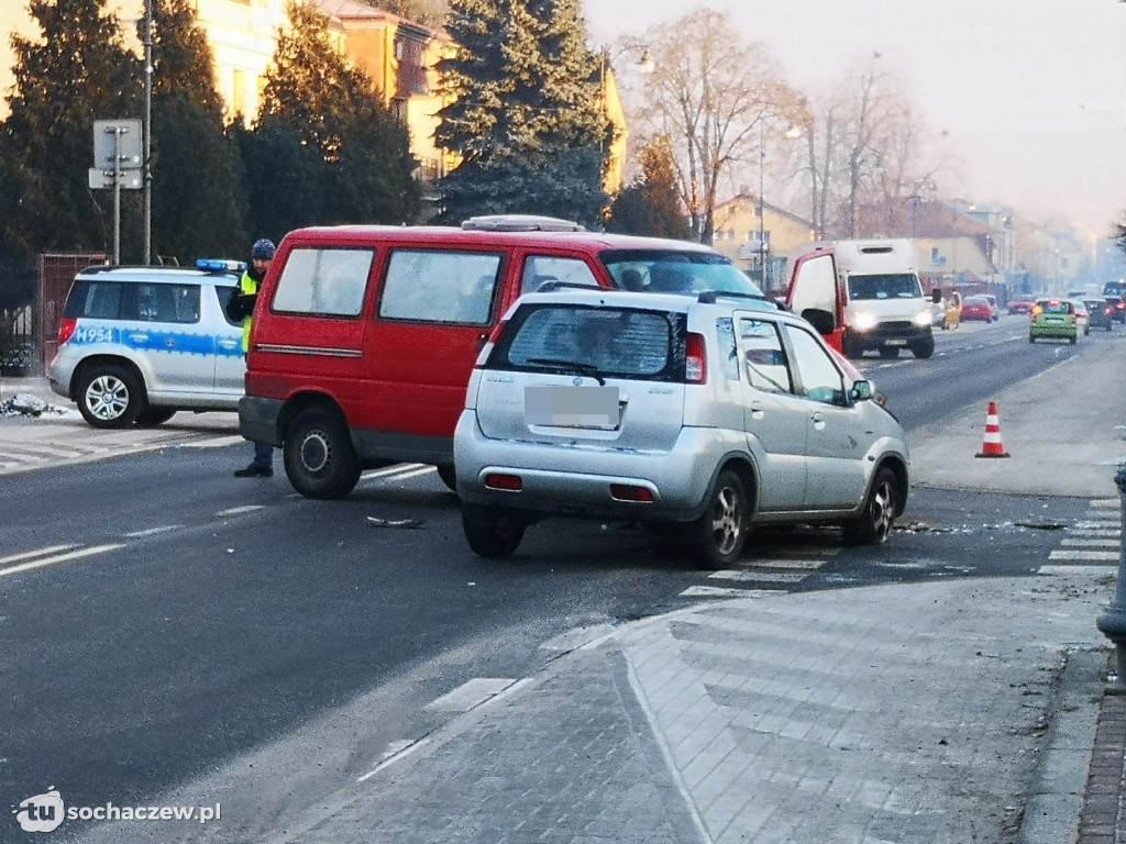 Wypadek  na skrzyżowaniu Traugutta - Zimowita