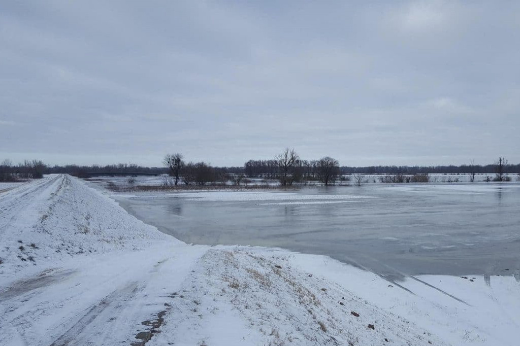 Gmina Młodzieszyn sytuacja na Wiśle 14.02.2021