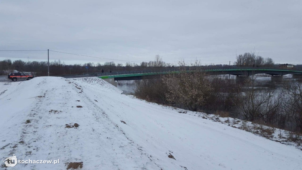 Gmina Młodzieszyn sytuacja na Wiśle 14.02.2021
