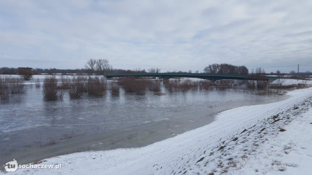 Gmina Młodzieszyn sytuacja na Wiśle 14.02.2021