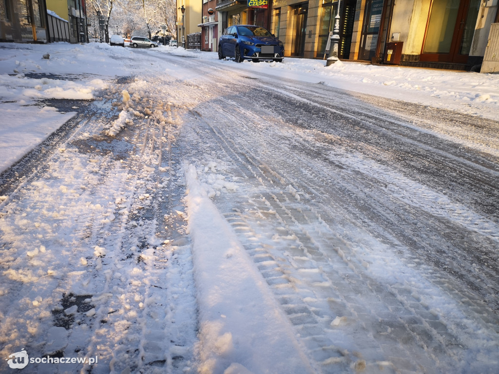 Gołoledź w Sochaczewie 18.02.2021