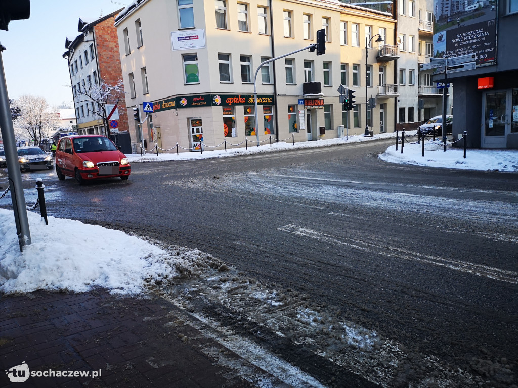 Gołoledź w Sochaczewie 18.02.2021