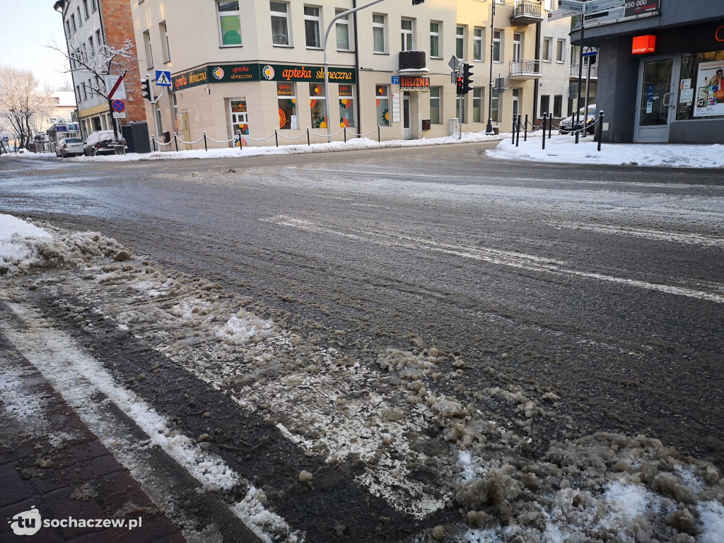 Gołoledź w Sochaczewie 18.02.2021