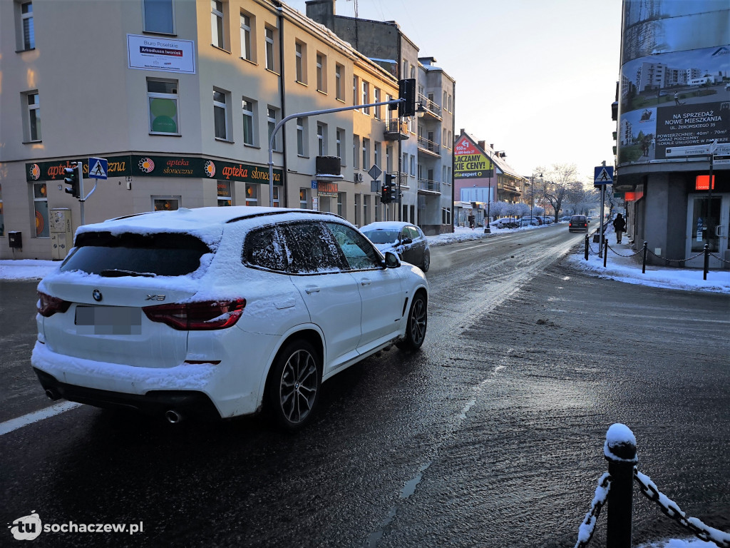 Gołoledź w Sochaczewie 18.02.2021