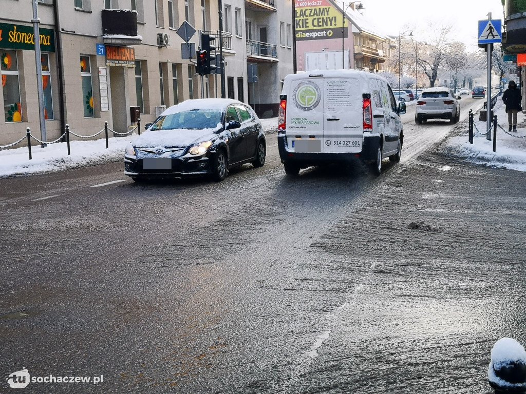 Gołoledź w Sochaczewie 18.02.2021