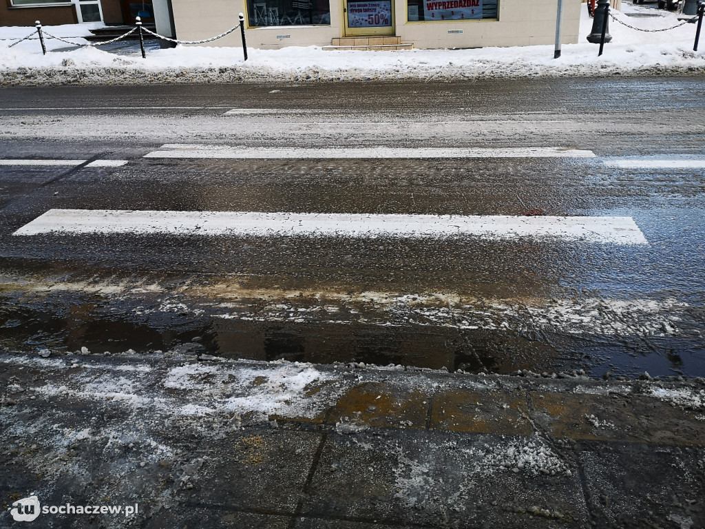 Gołoledź w Sochaczewie 18.02.2021