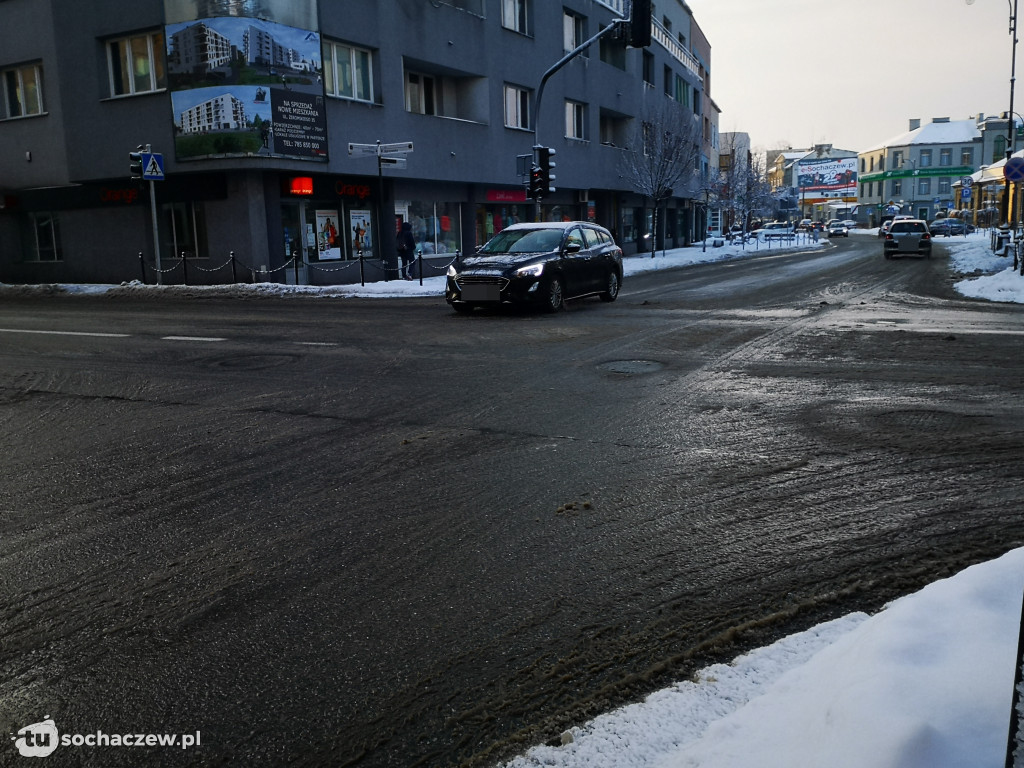 Gołoledź w Sochaczewie 18.02.2021