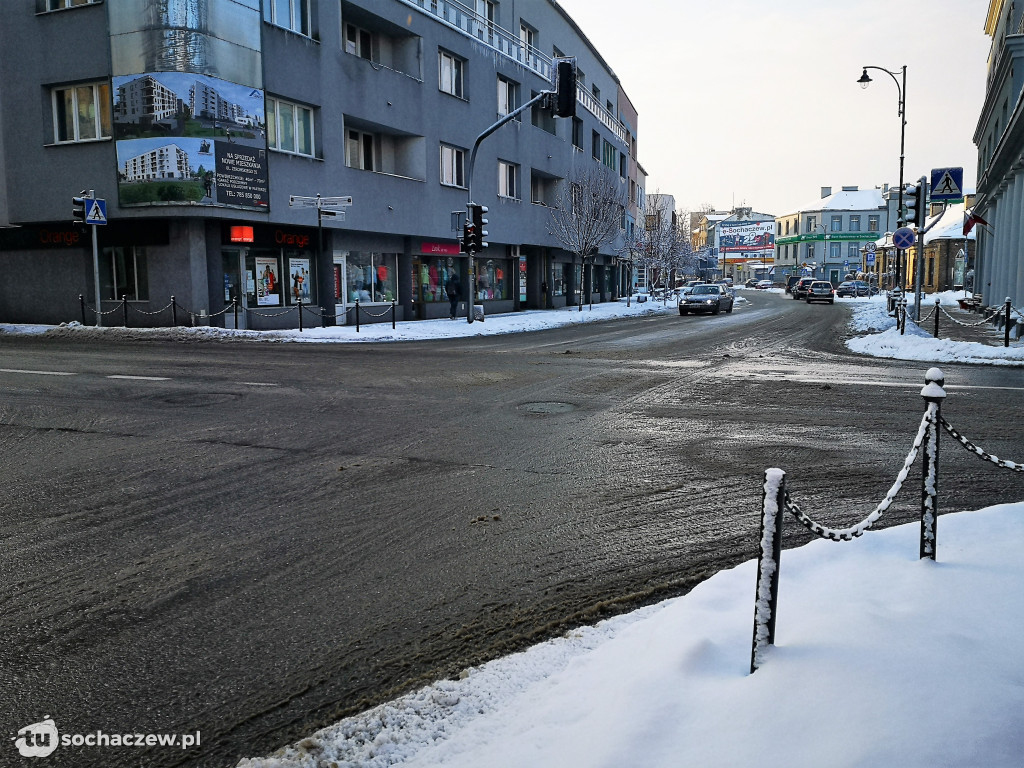 Gołoledź w Sochaczewie 18.02.2021